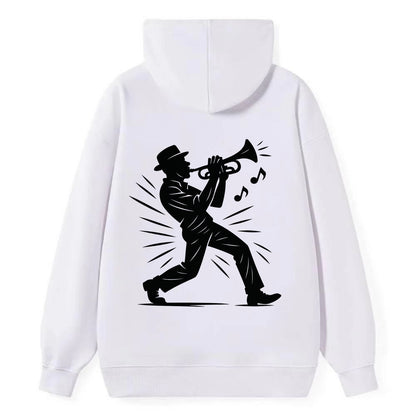 New Orleans jazz musician street corner - Classic Pullover Hoodie - White