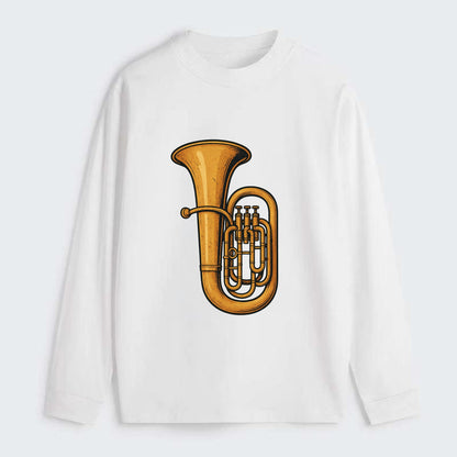 Tuba with large brass bell - Classic Long Sleeve Shirt - White