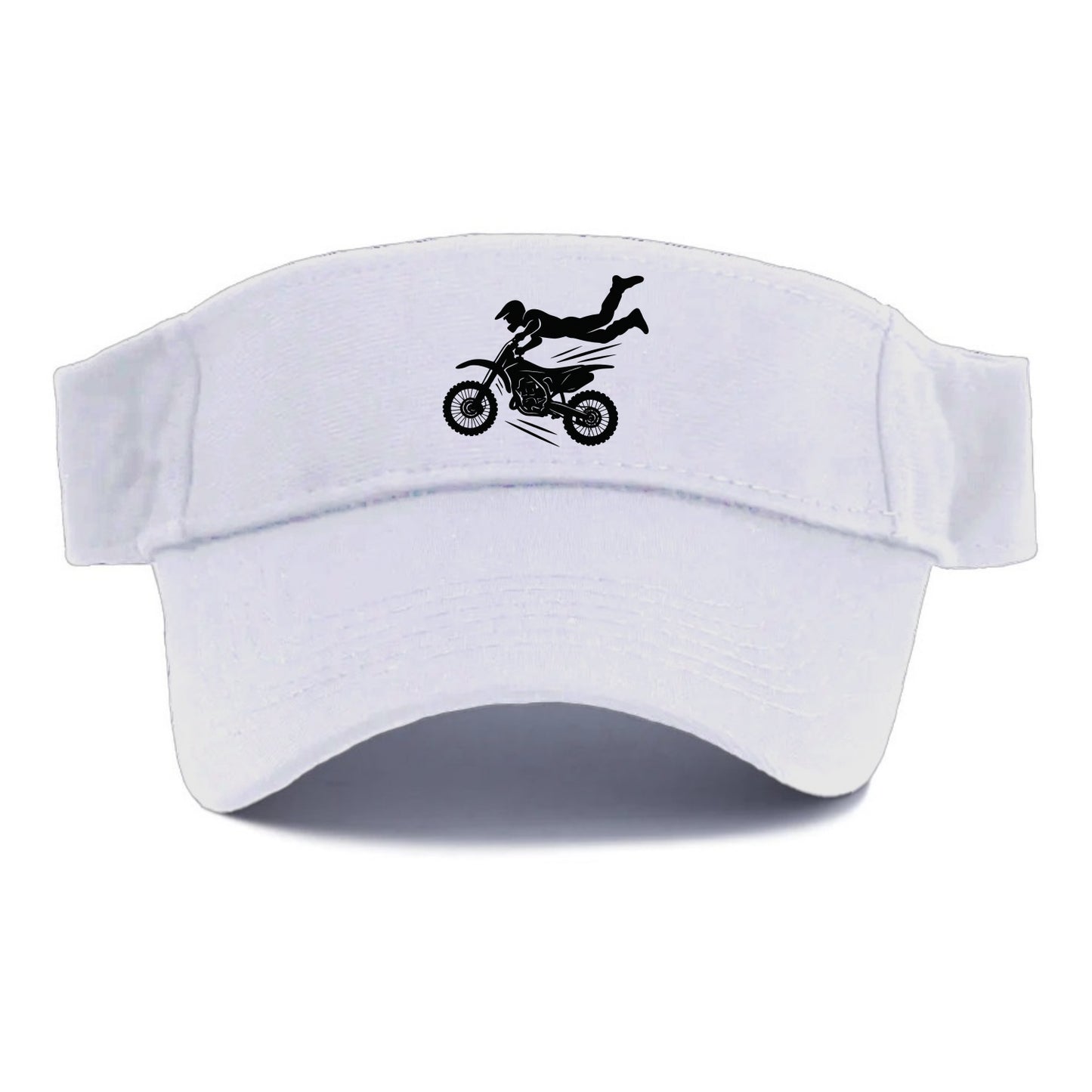 Motocross rider airborne trick - Visor - White