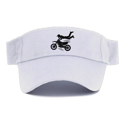 Motocross rider airborne trick - Visor - White