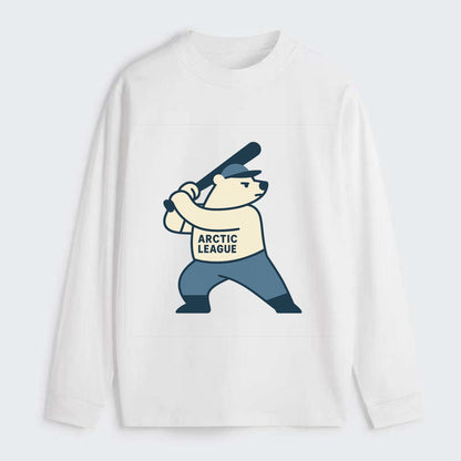 Polar Bear Baseball MVP - Classic Long Sleeve Shirt - White