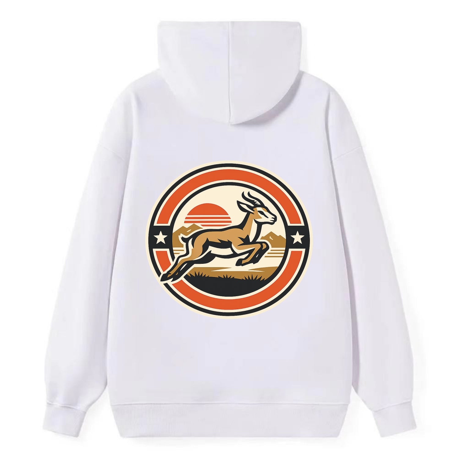 Proud Springbok Emblem - Classic Pullover Hoodie - White