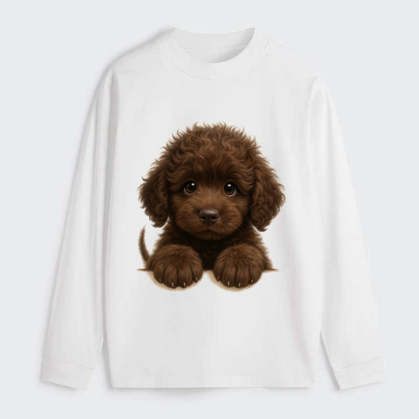 Irish Water Spaniel  - Classic Long Sleeve Shirt - White