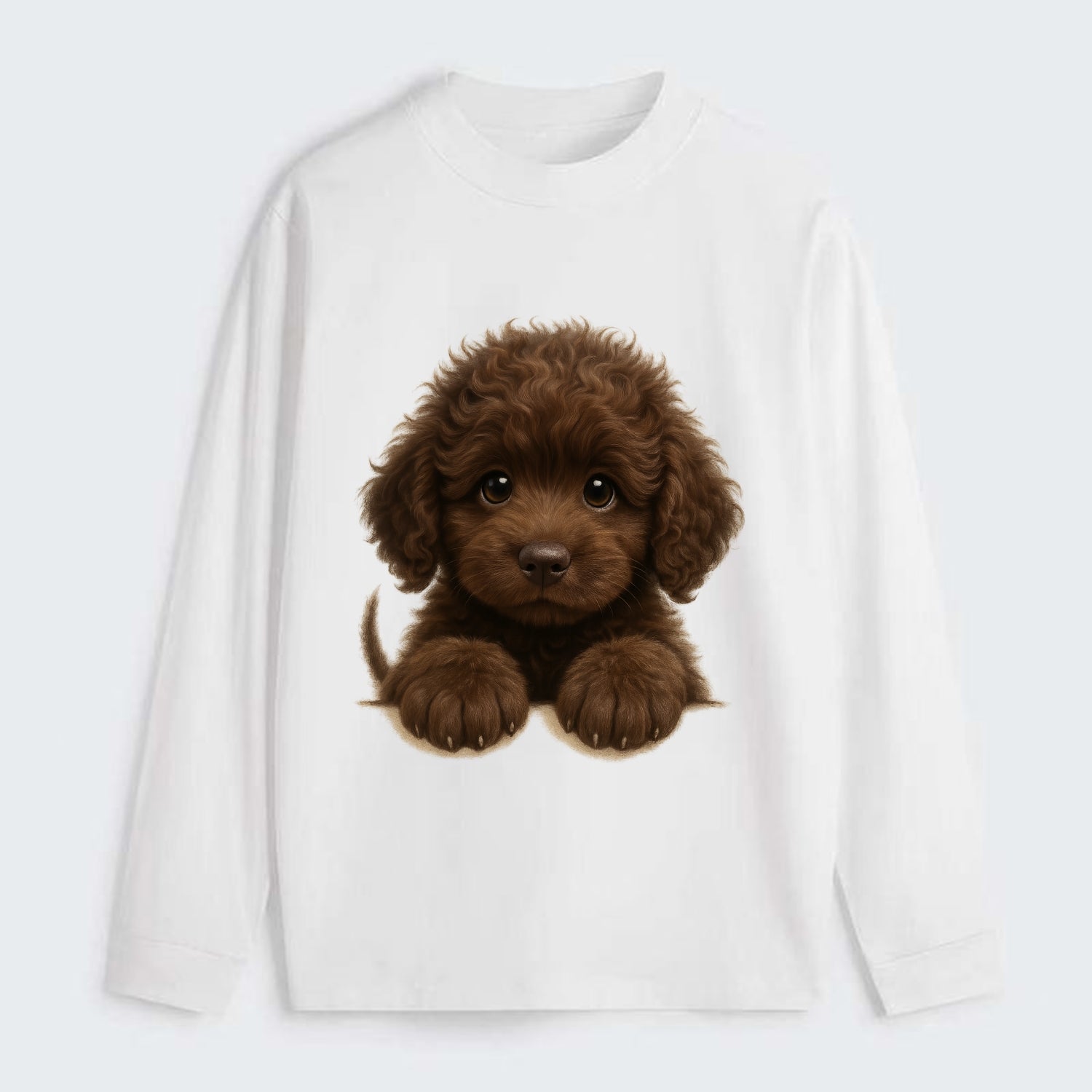 Irish Water Spaniel  - Classic Long Sleeve Shirt - White