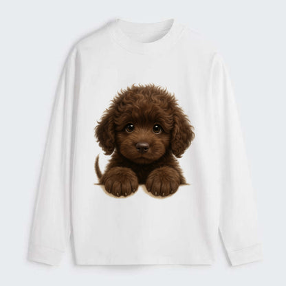 Irish Water Spaniel  - Classic Long Sleeve Shirt - White