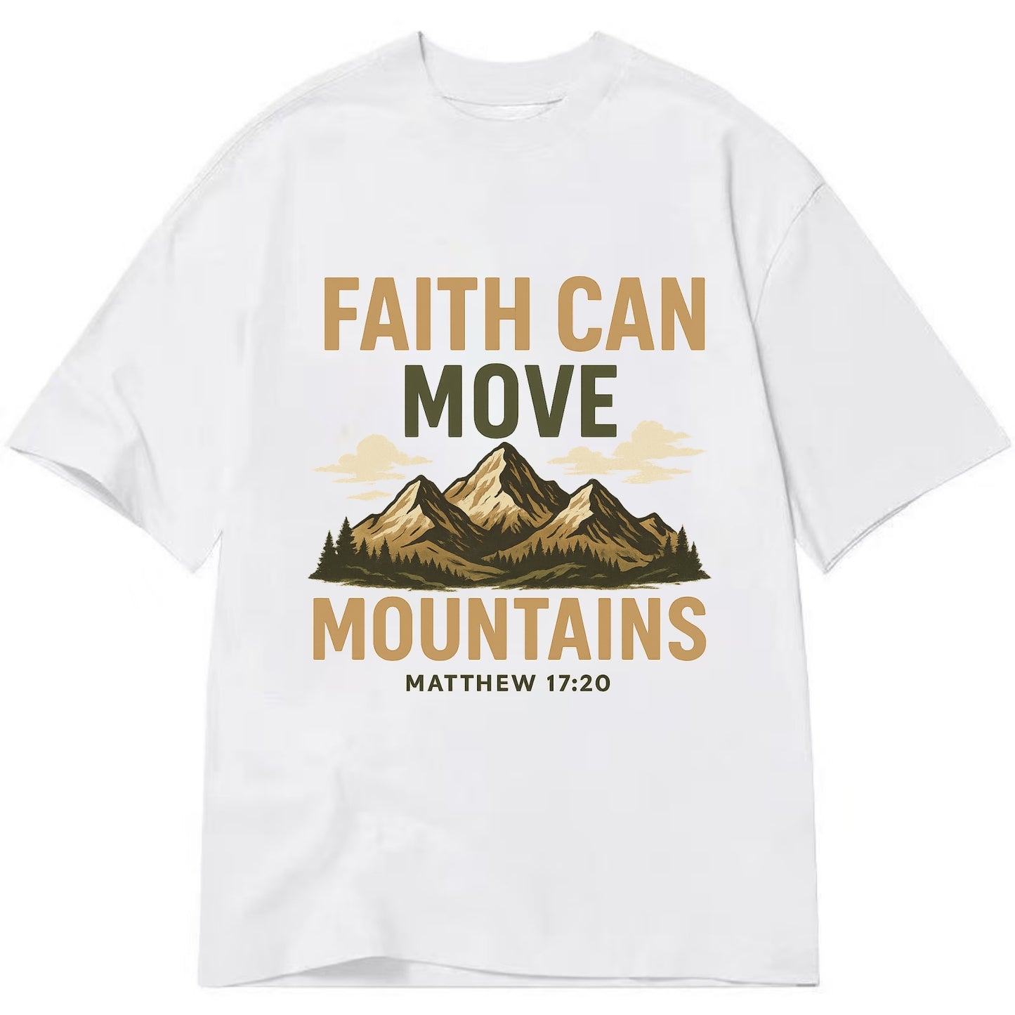 Matthew 17:20 Mountains - Classic T-shirt - White