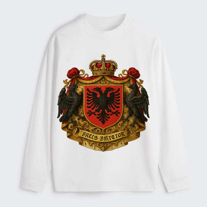 Albania Double Eagle Emblem - Classic Long Sleeve Shirt - White