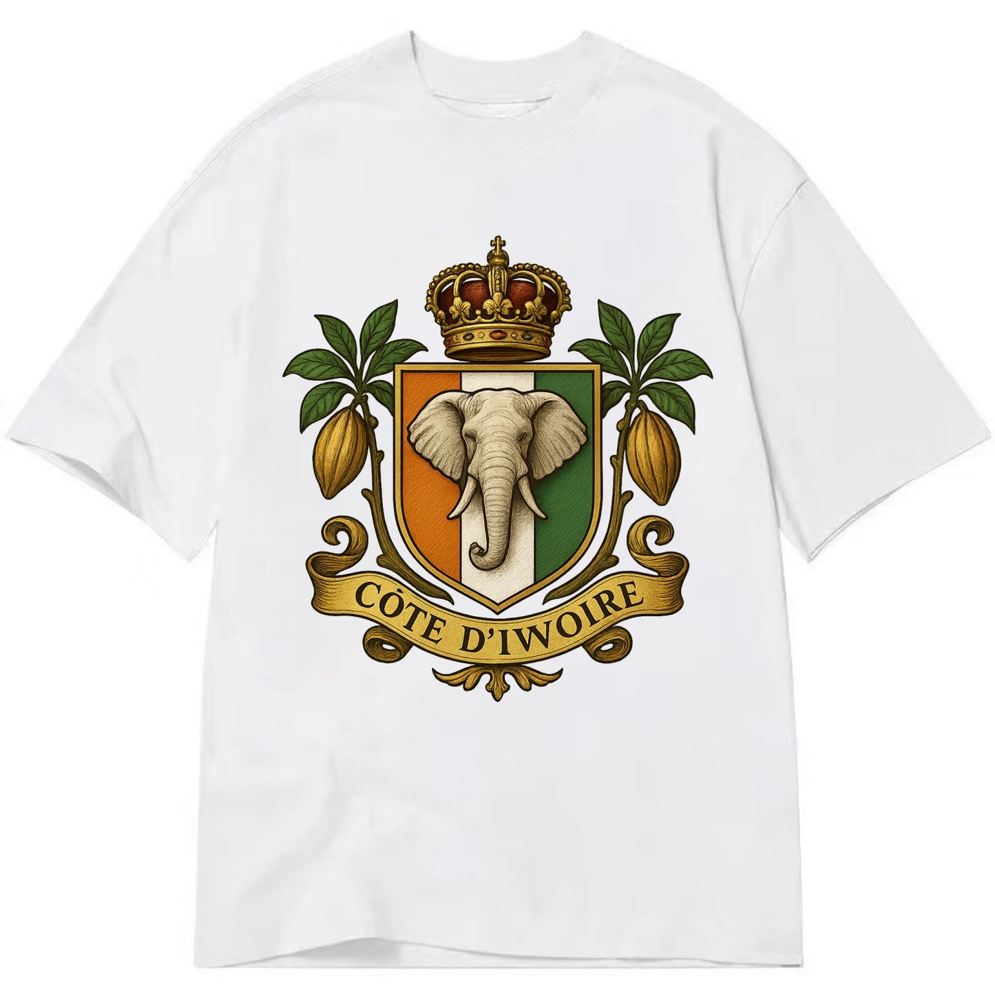 Ivory Coast Royal Logo  - Classic T-shirt - White