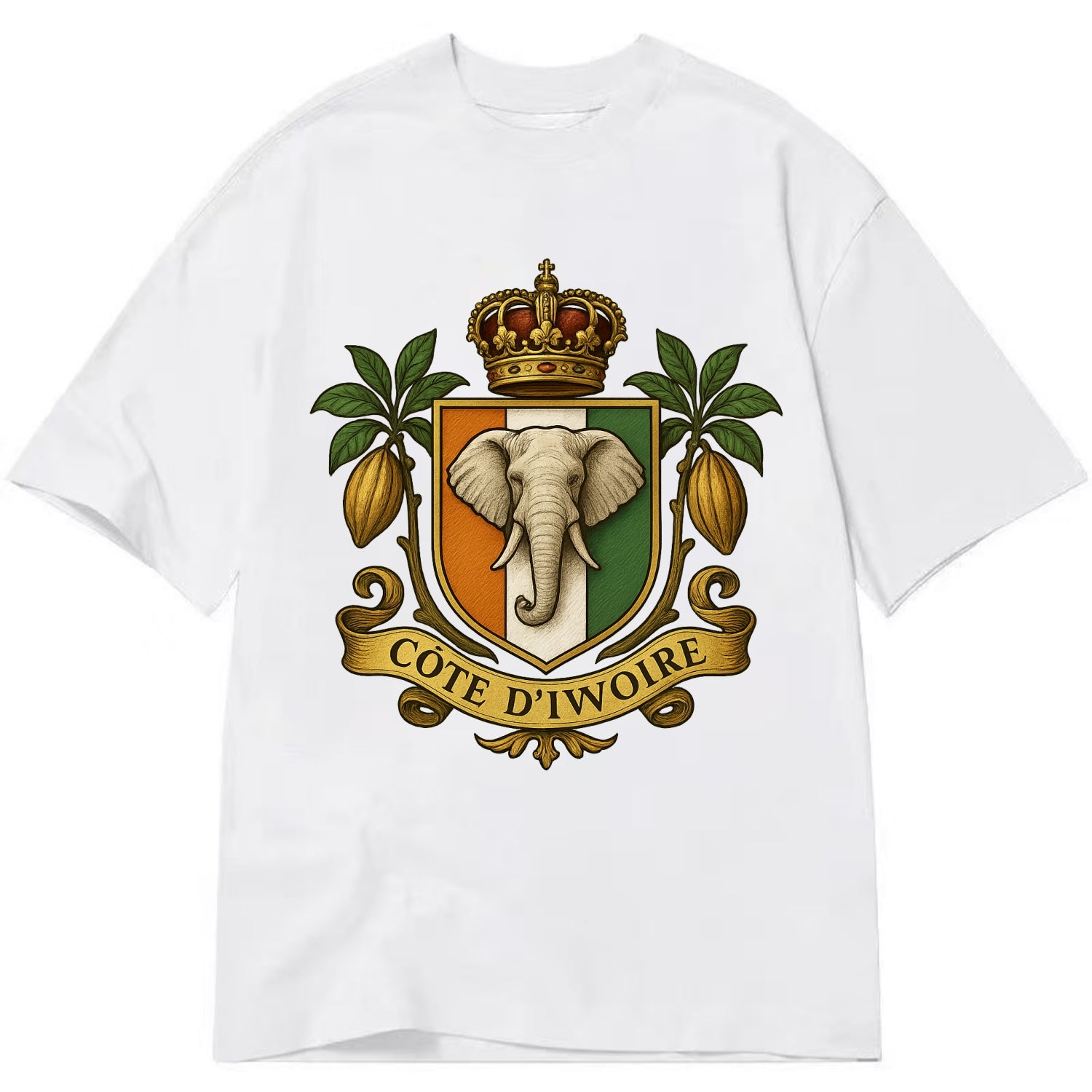 Ivory Coast Royal Logo  - Classic T-shirt - White