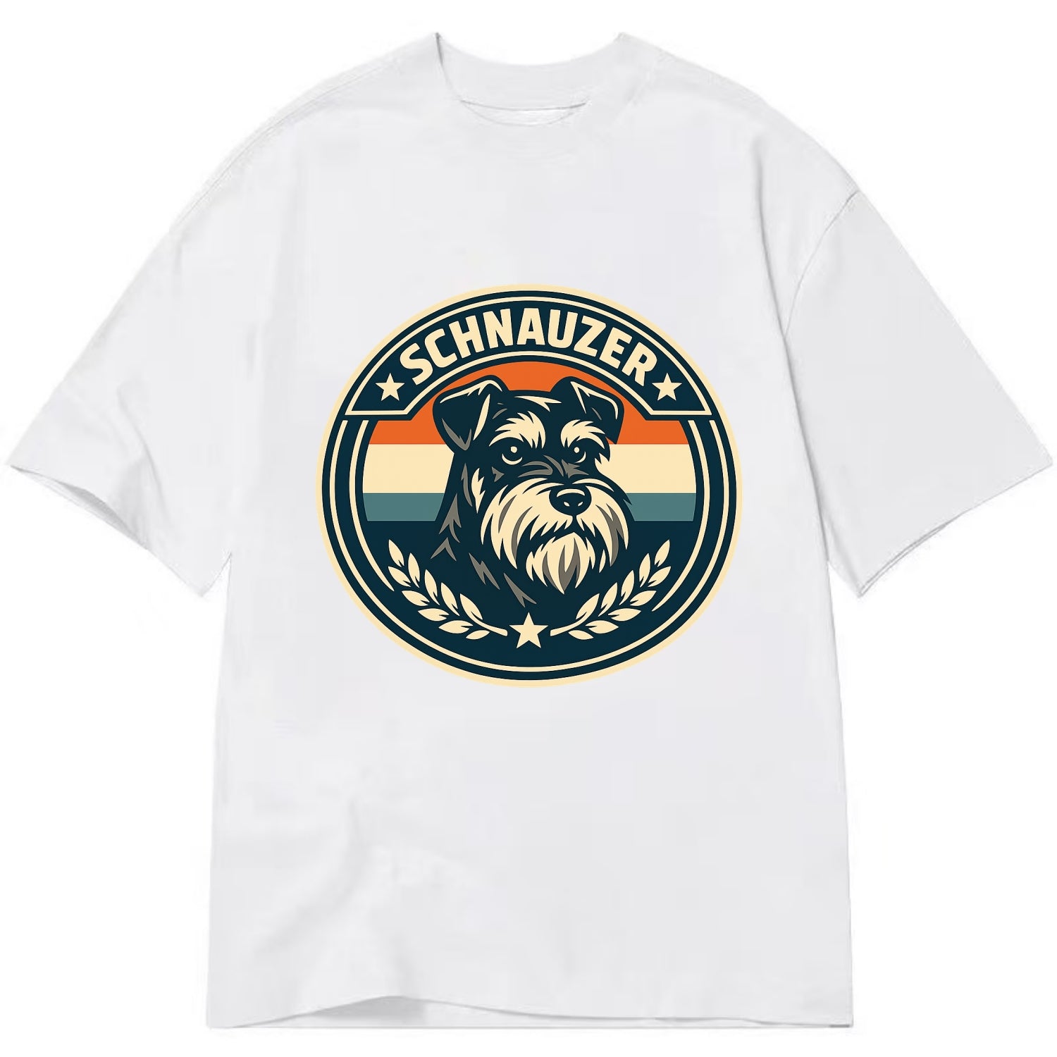 Noble Schnauzer Emblem - Classic T-shirt - White