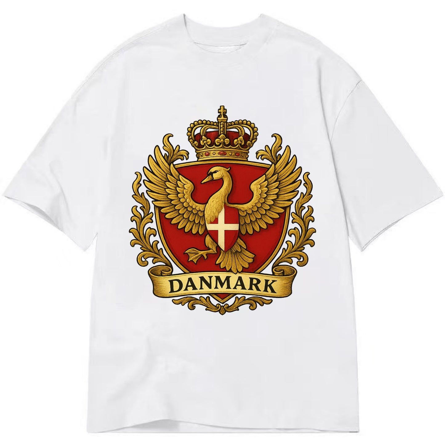 Denmark Heritage Badge  - Classic T-shirt - White