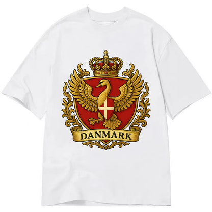 Denmark Heritage Badge  - Classic T-shirt - White