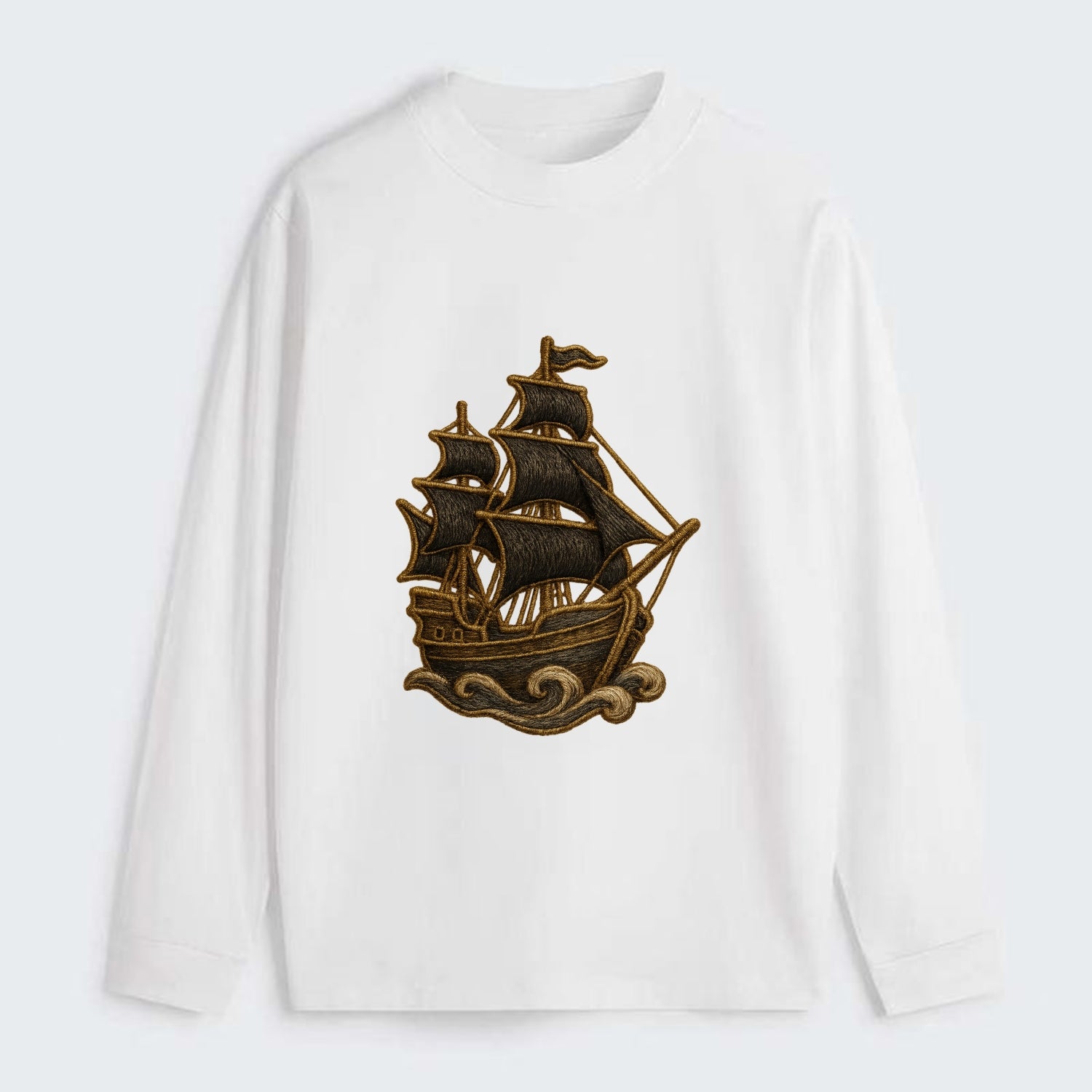 Pirate Ship  - Classic Long Sleeve Shirt - White
