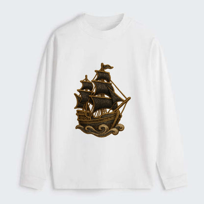 Pirate Ship  - Classic Long Sleeve Shirt - White