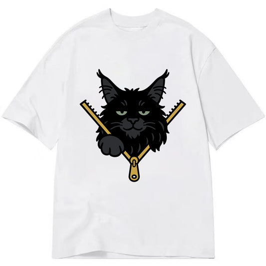 Black Maine Coon - Classic T-shirt - White