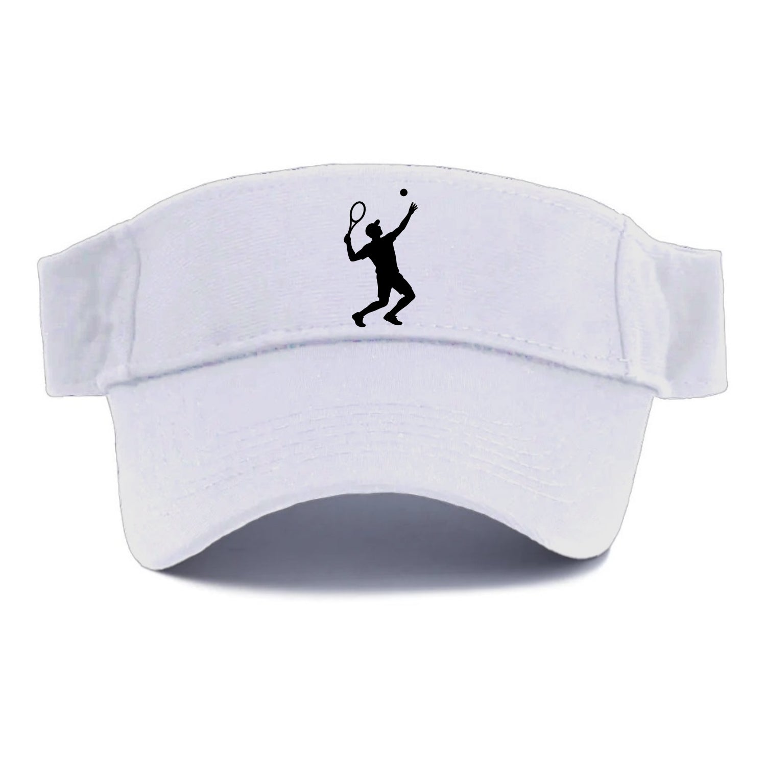 Tennis player serving powerful shot - Visor - White