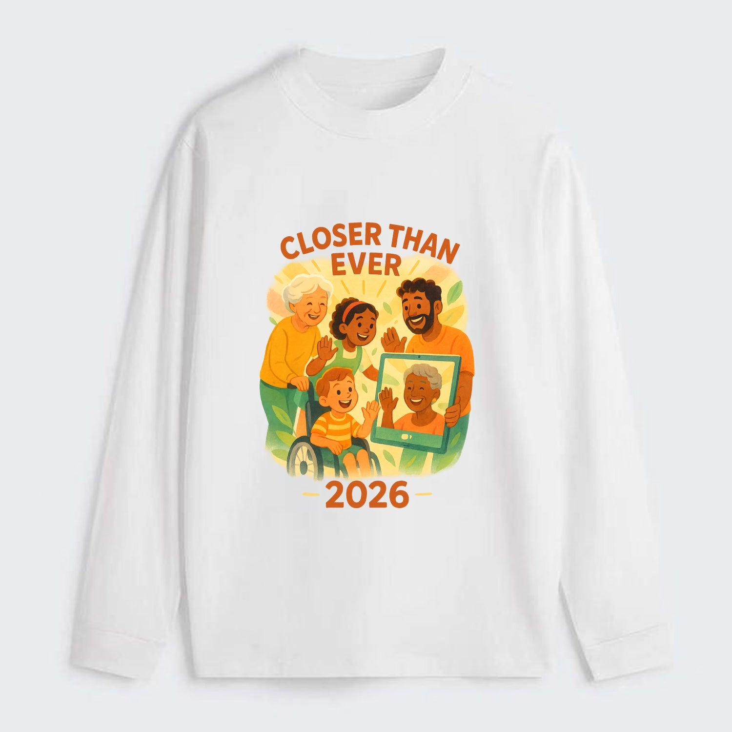 Technology bringing distant families together - "Closer Than Ever" - - Classic Long Sleeve Shirt - White
