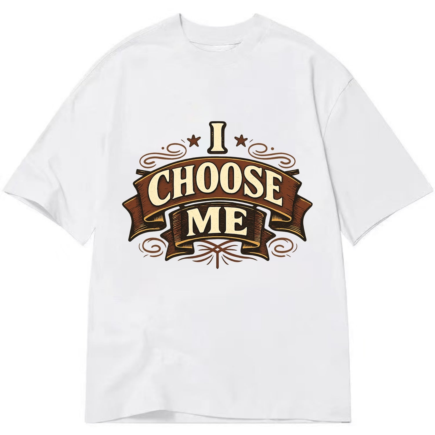 Bold typography design - "I CHOOSE ME" - self-priority, self-selection - Classic T-shirt - White