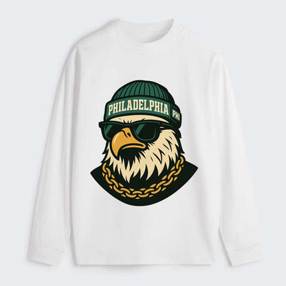 "eagle" "philadelphia" "phi" "green" "us East" - Classic Long Sleeve Shirt - White