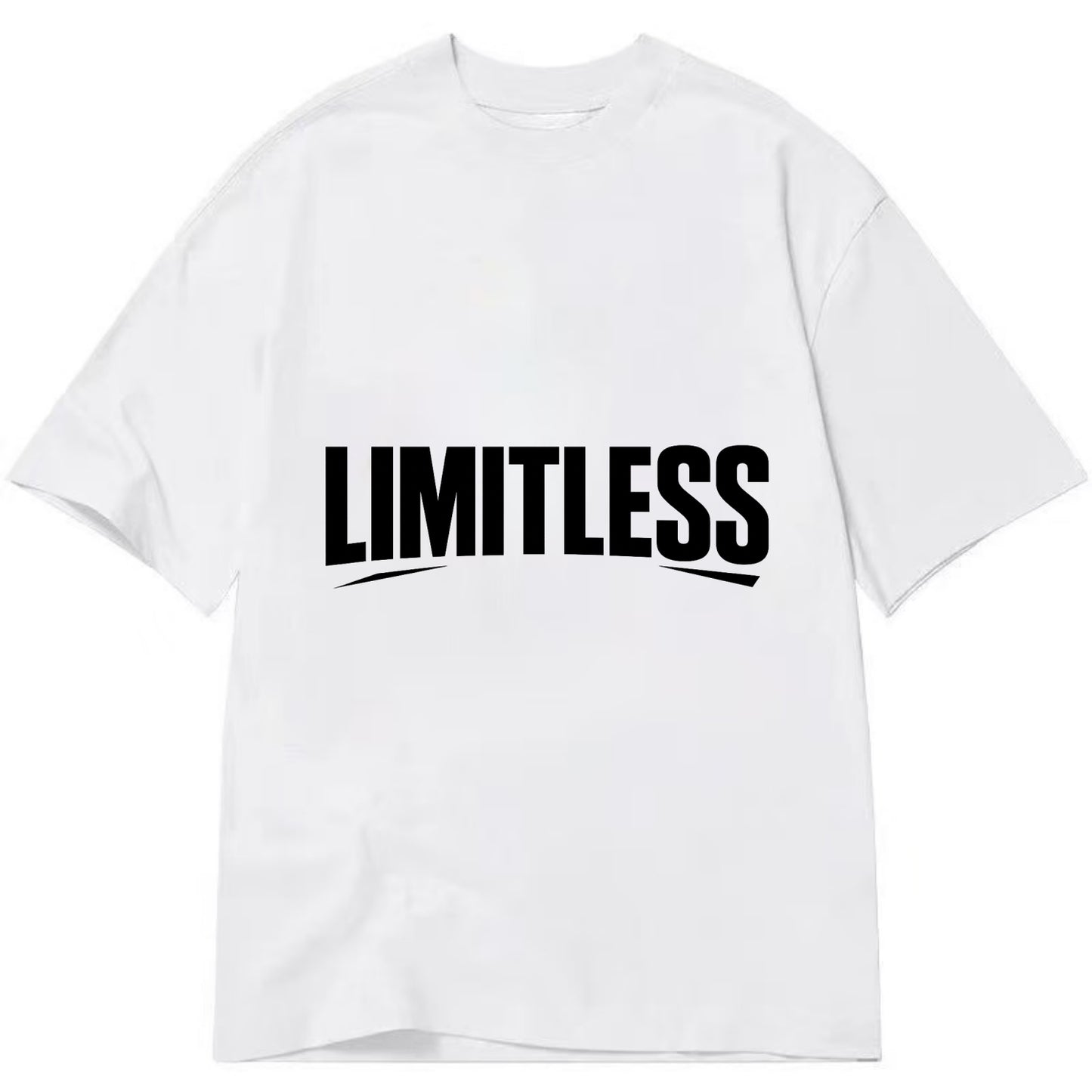 Bold typography design - "LIMITLESS" - no boundaries, infinite potential - Classic T-shirt - White