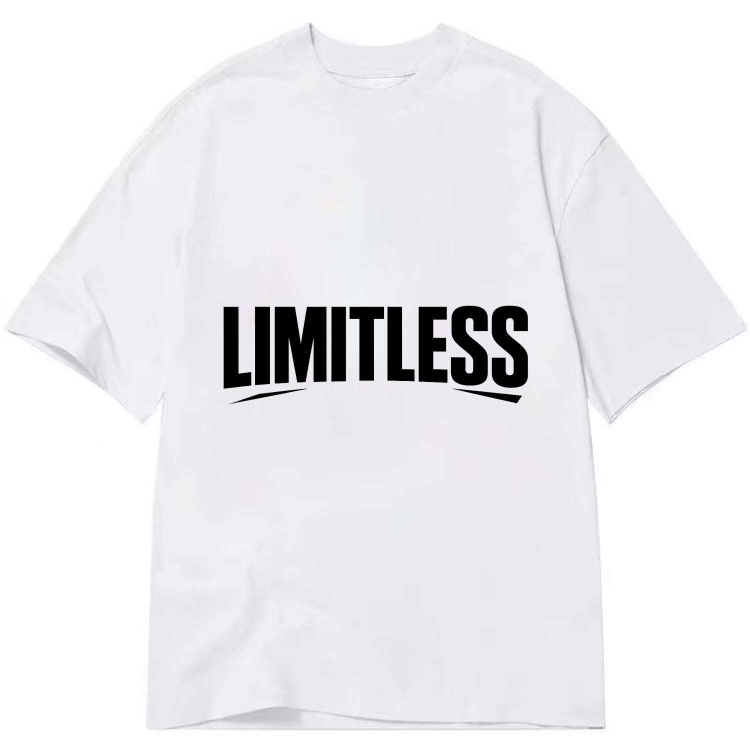 Bold typography design - "LIMITLESS" - no boundaries, infinite potential - Classic T-shirt - White
