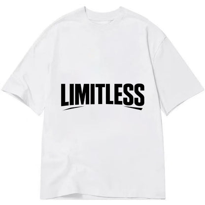 Bold typography design - "LIMITLESS" - no boundaries, infinite potential - Classic T-shirt - White