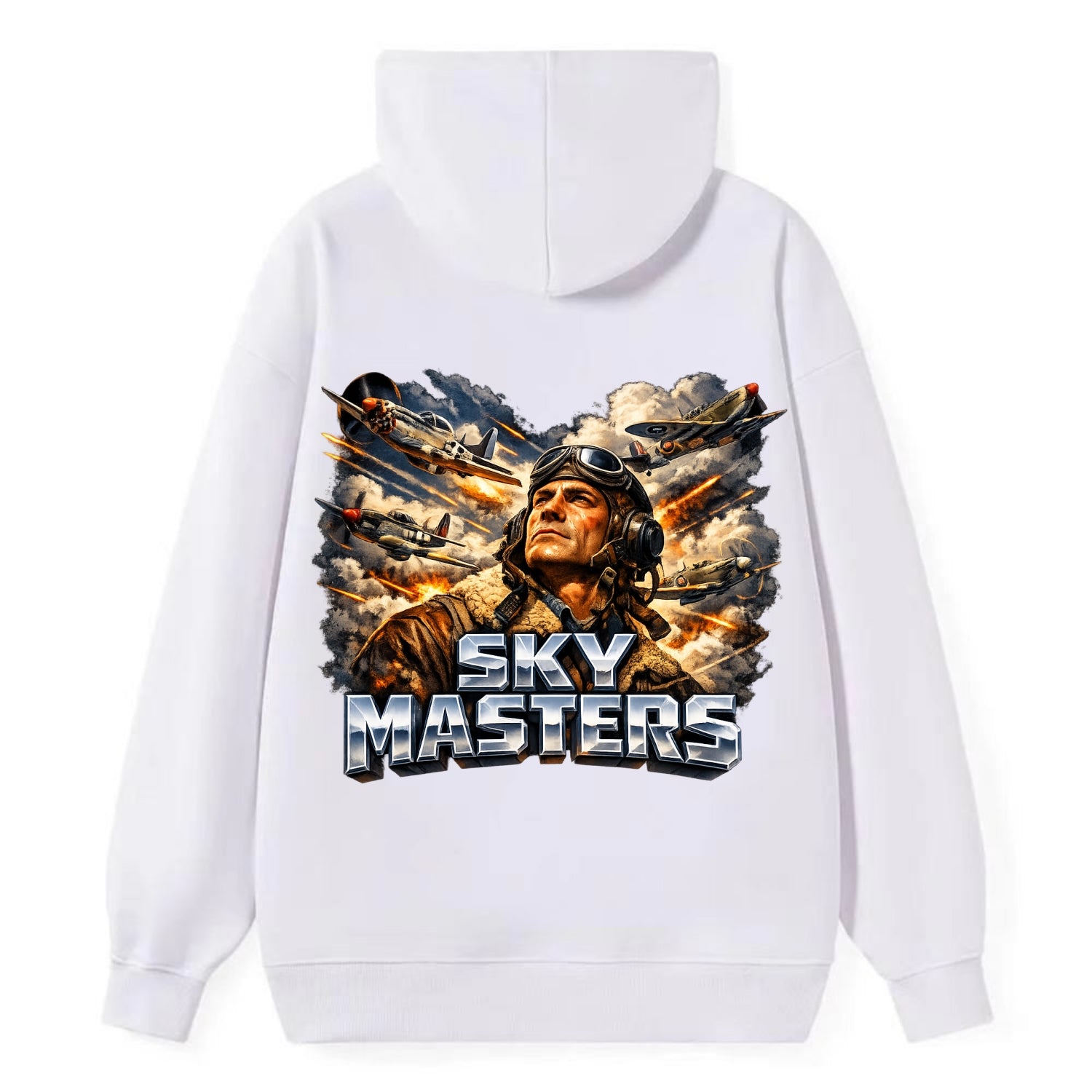 Sky Masters - Classic Pullover Hoodie - White