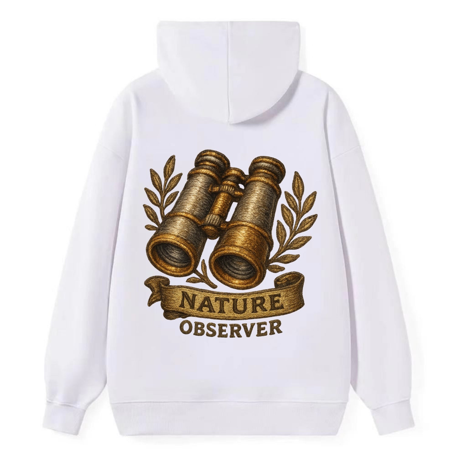 Binoculars for birdwatching - nature observer - Classic Pullover Hoodie - White