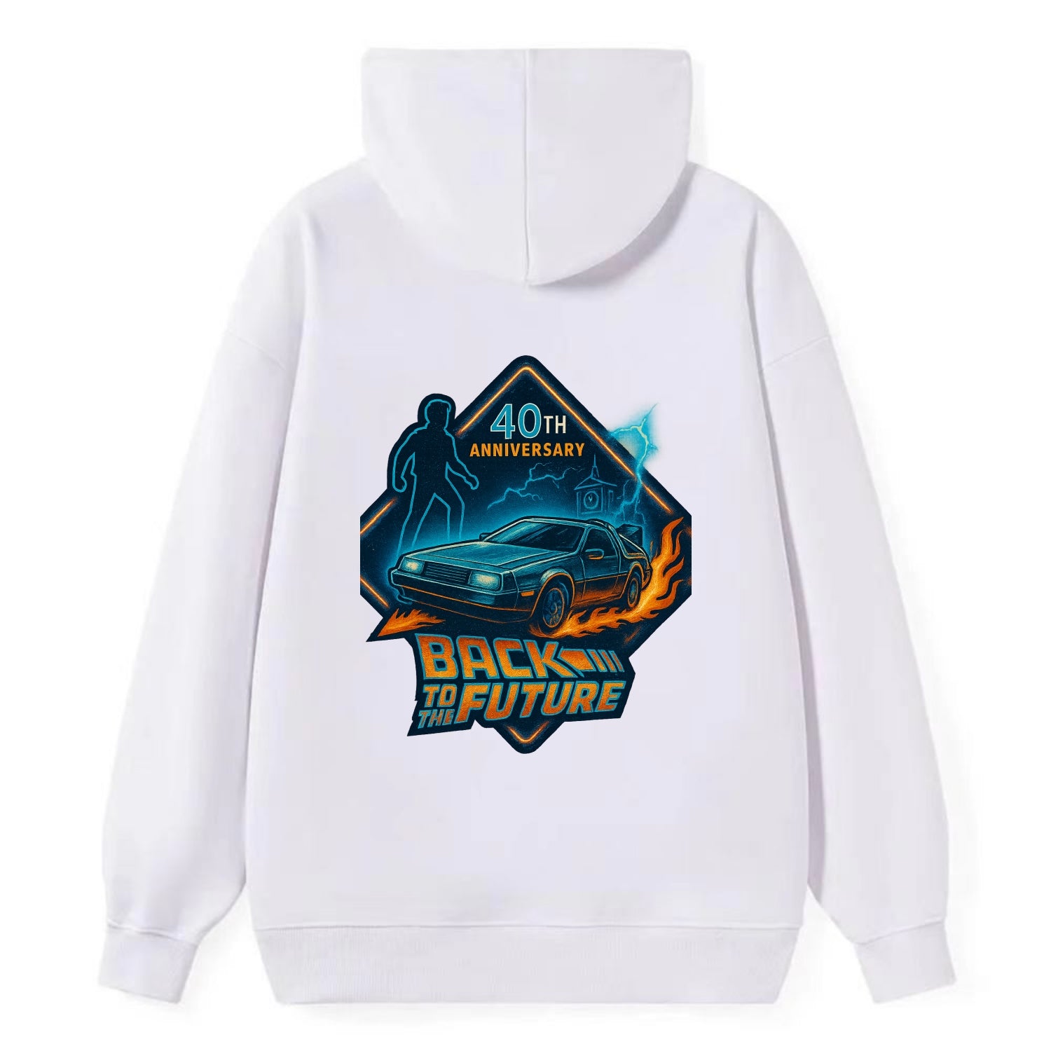 Back To The Future 40th Anniversary 2 - Classic Pullover Hoodie - White