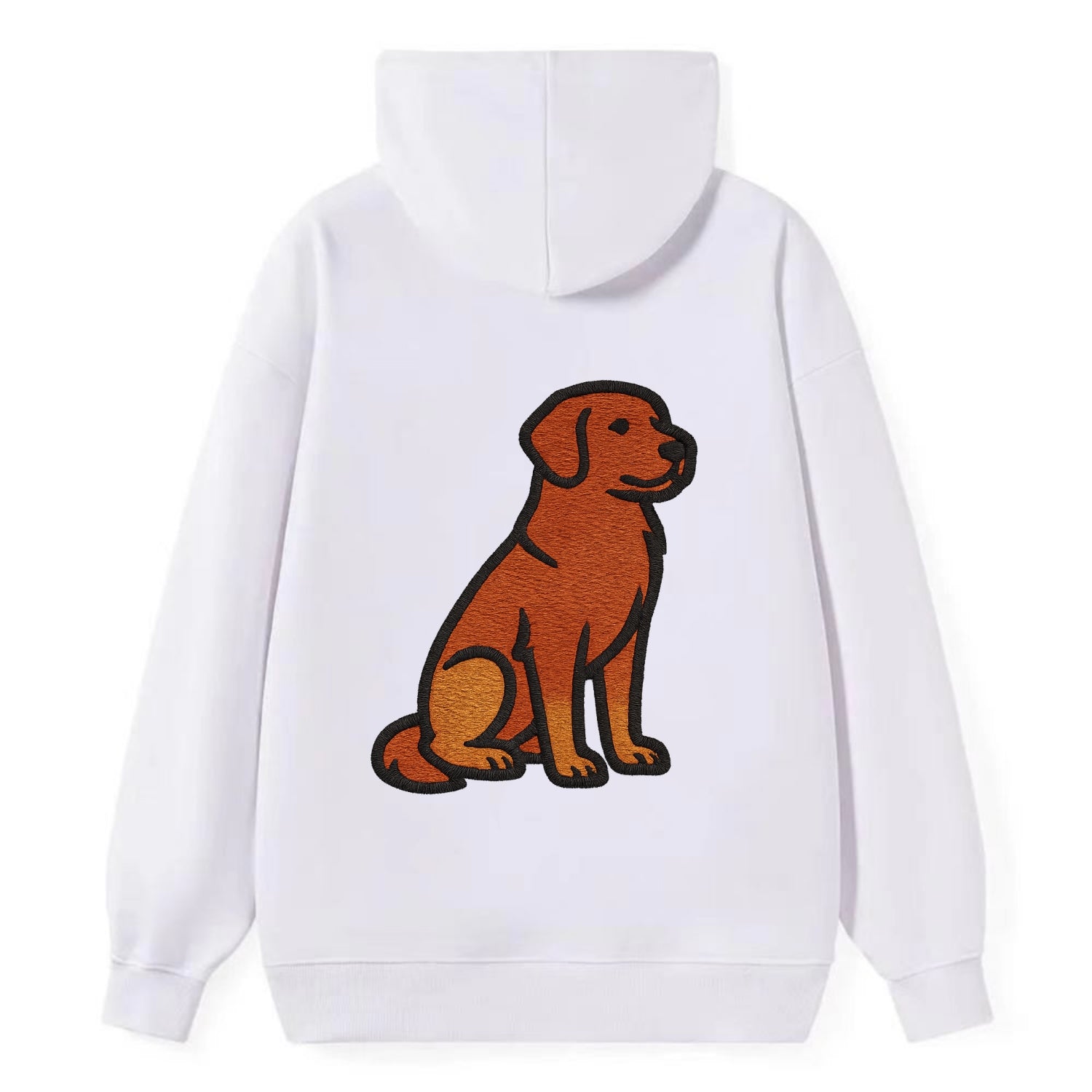Nova Scotia Duck Tolling Retriever - Red embroidered pose - Classic Pullover Hoodie - White