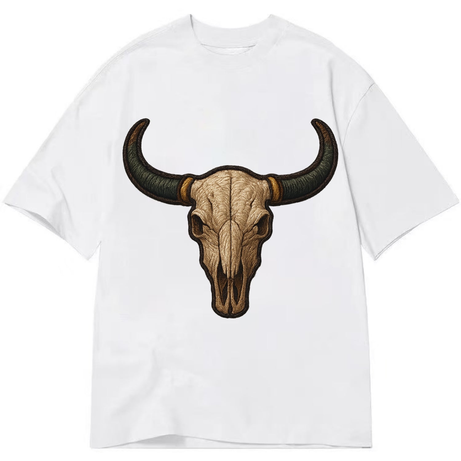 Bull Skull  - Classic T-shirt - White
