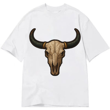 Bull Skull  - Classic T-shirt - White