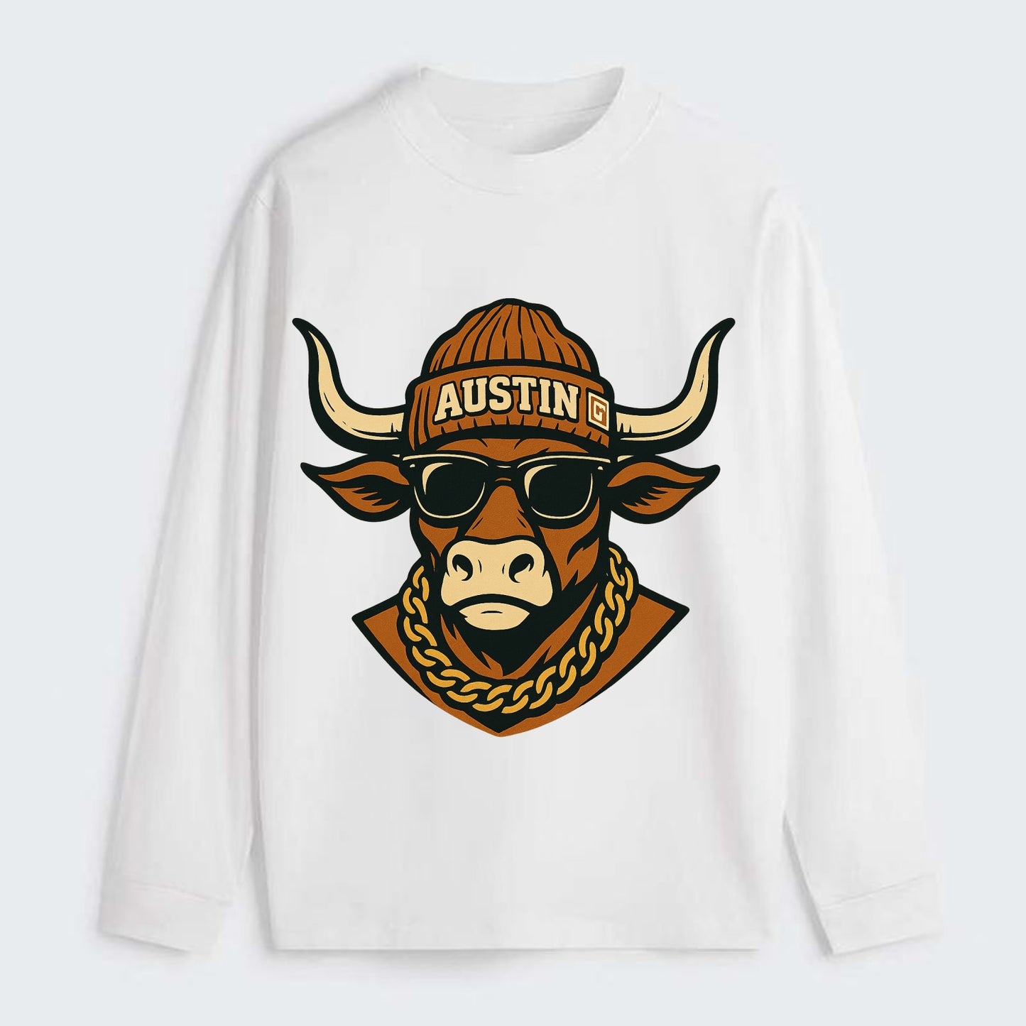 Austin Longhorn - Classic Long Sleeve Shirt - White