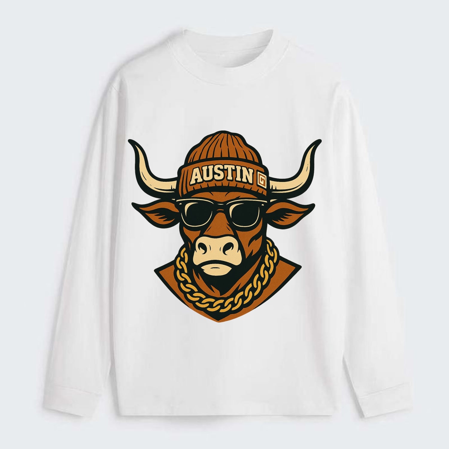 Austin Longhorn - Classic Long Sleeve Shirt - White
