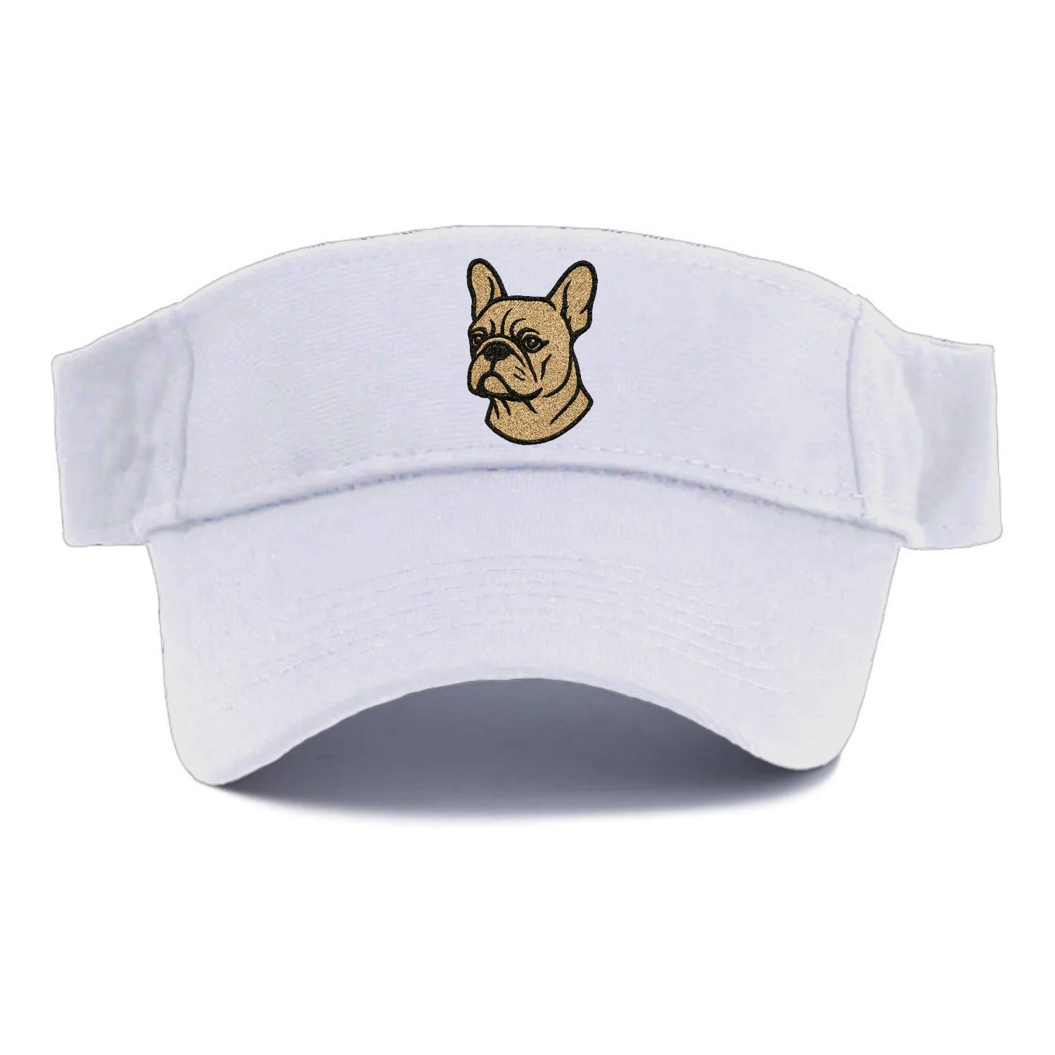 French Bulldog Cream Colored Professional Design Visor - White