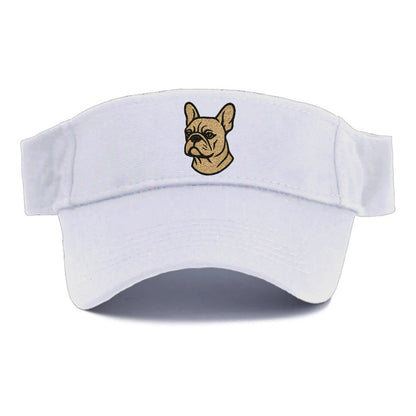 French Bulldog Cream Colored Professional Design Visor - White