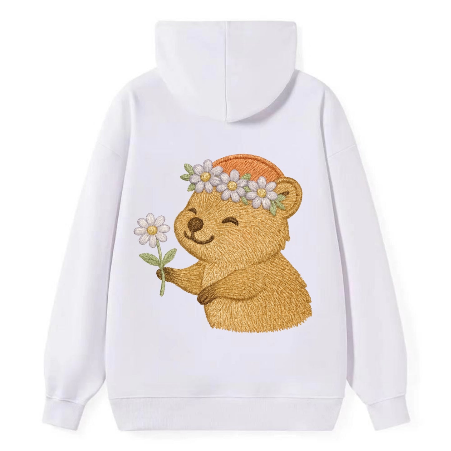 Quokka Daisy Chain - Classic Pullover Hoodie - White