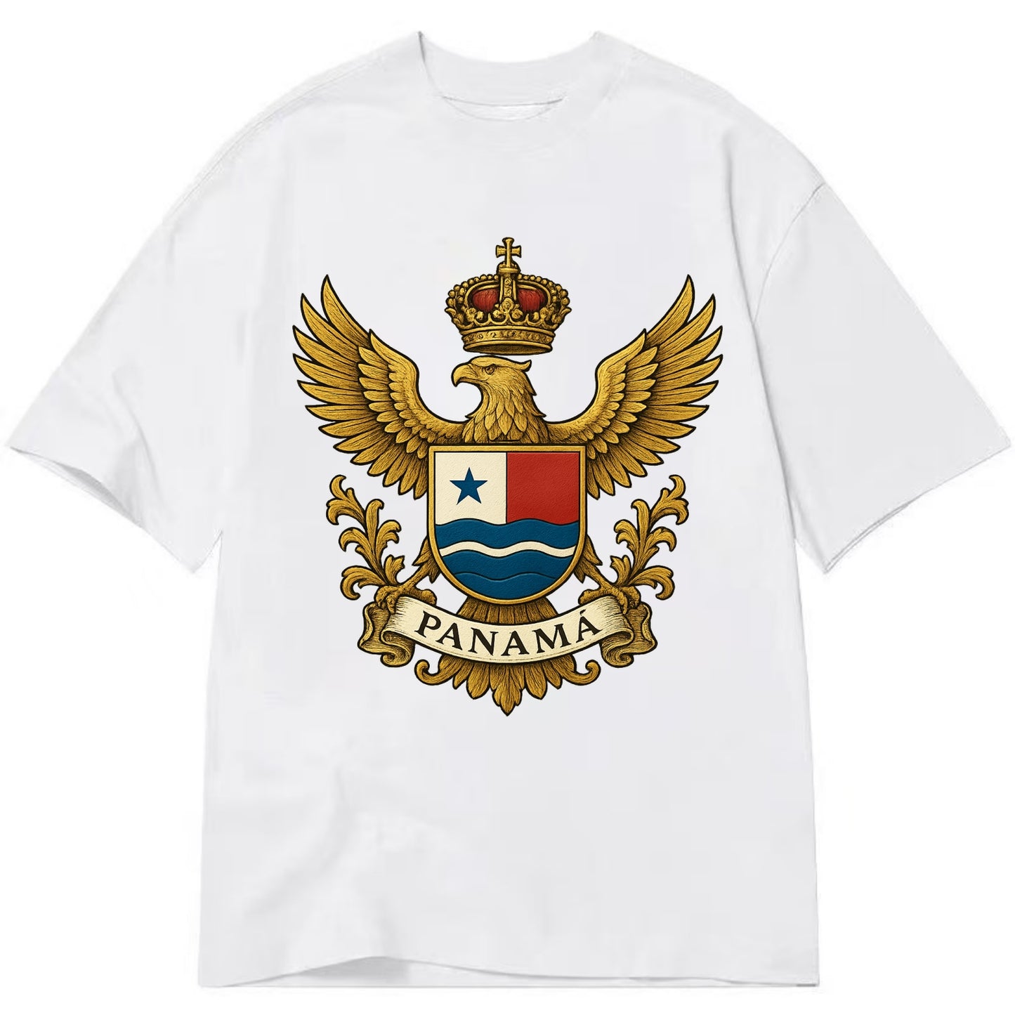 Panama Heritage Badge  - Classic T-shirt - White