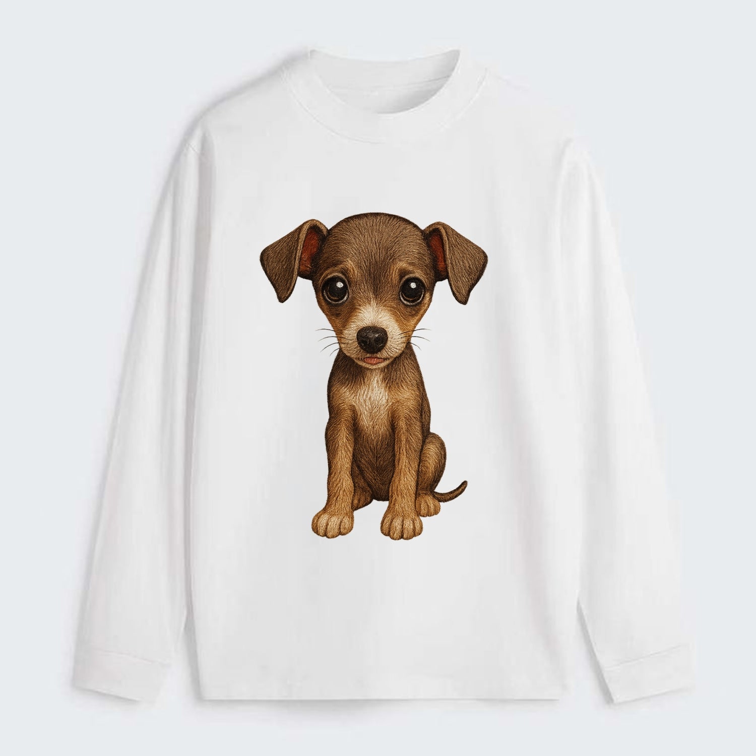 Baby Italian Greyhound Puppy - sleek tiny body, long legs, gentle eyes, - Classic Long Sleeve Shirt - White