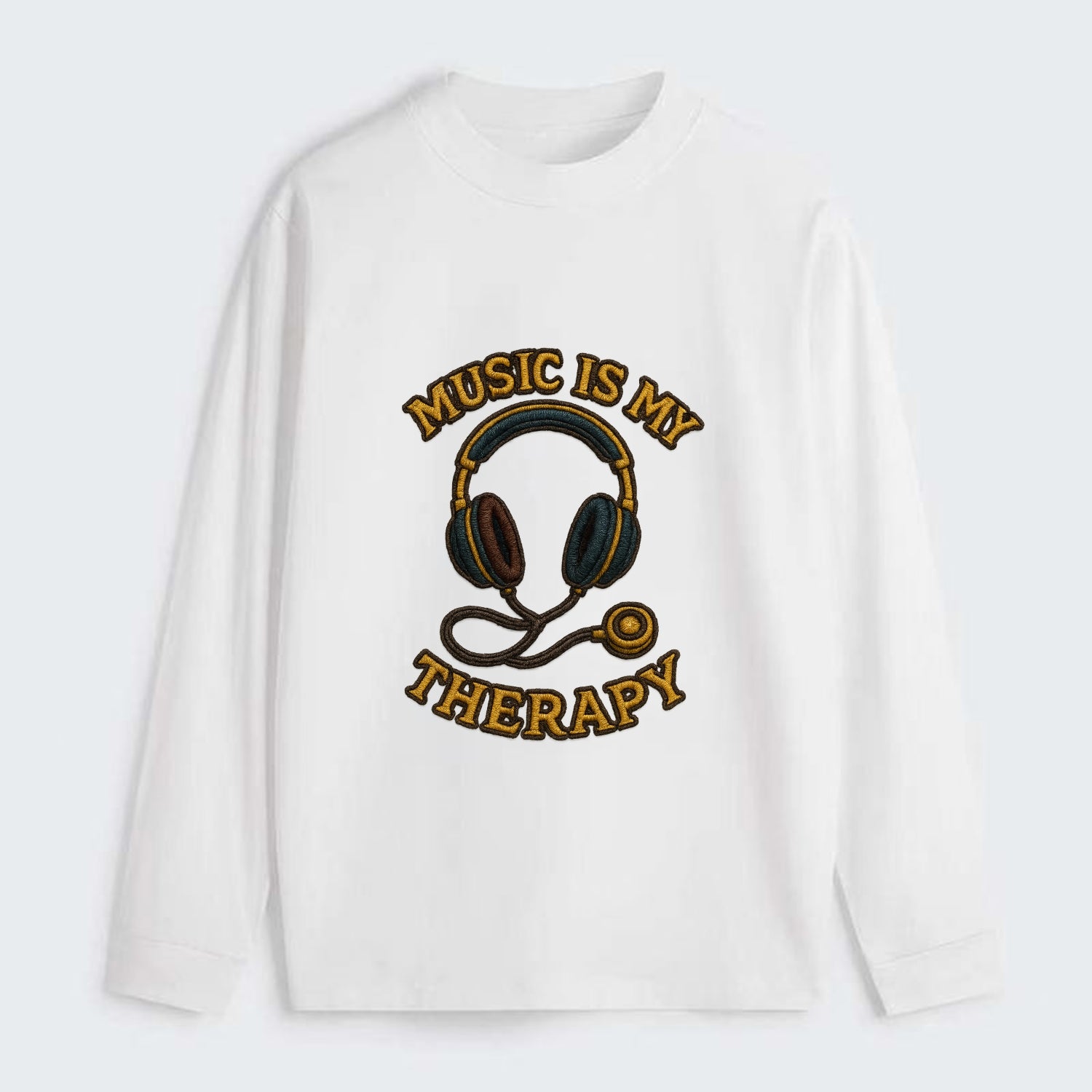 Music Is My Therapy  - Classic Long Sleeve Shirt - White