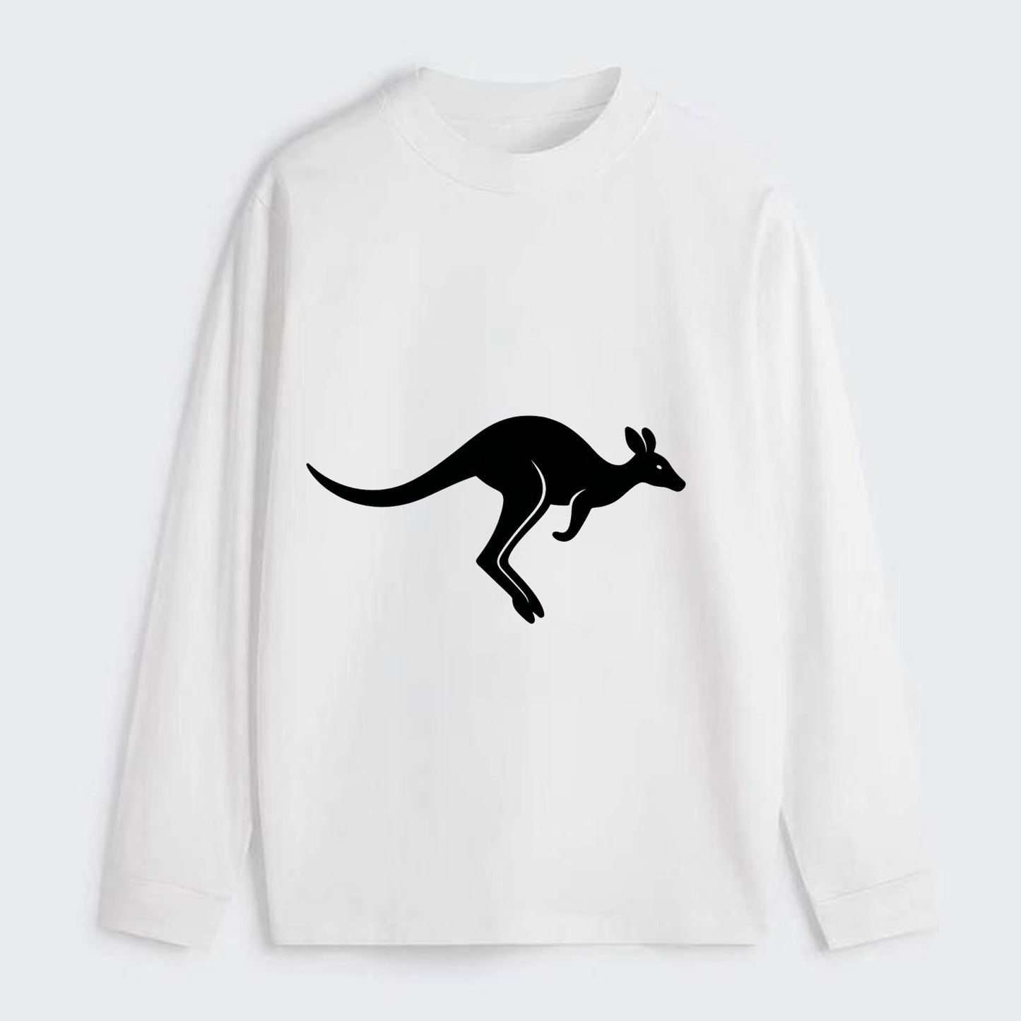 Kangaroo leaping across outback - Classic Long Sleeve Shirt - White