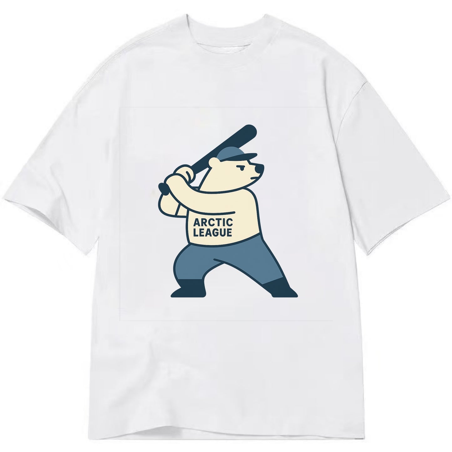 Polar Bear Baseball MVP - Classic T-shirt - White