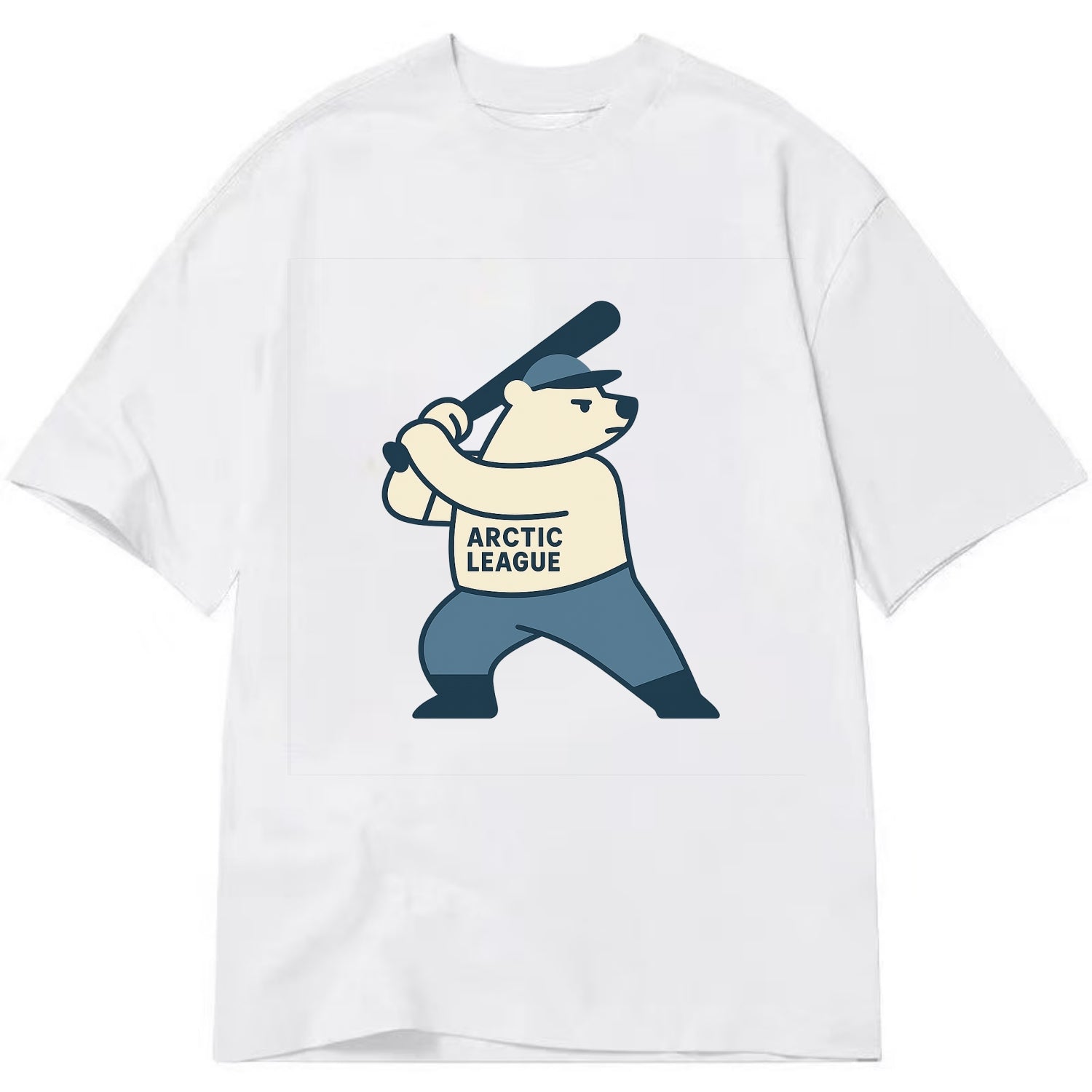 Polar Bear Baseball MVP - Classic T-shirt - White