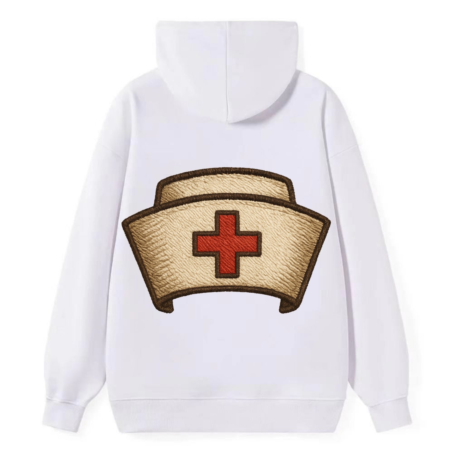 Nurse Cap  - Classic Pullover Hoodie - White