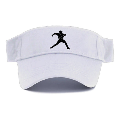 Baseball pitcher wind-up motion - Visor - White