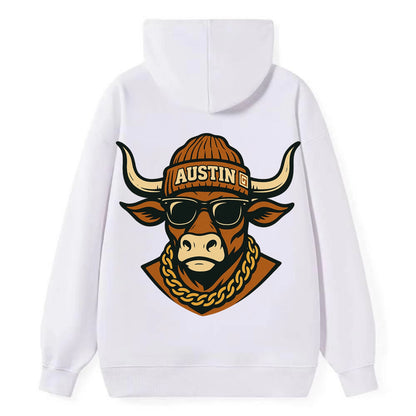 Austin Longhorn - Classic Pullover Hoodie - White