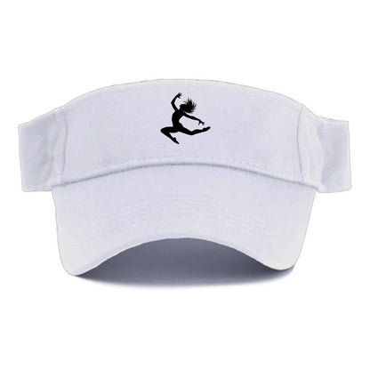 Contemporary dancer leap mid-air - Visor - White