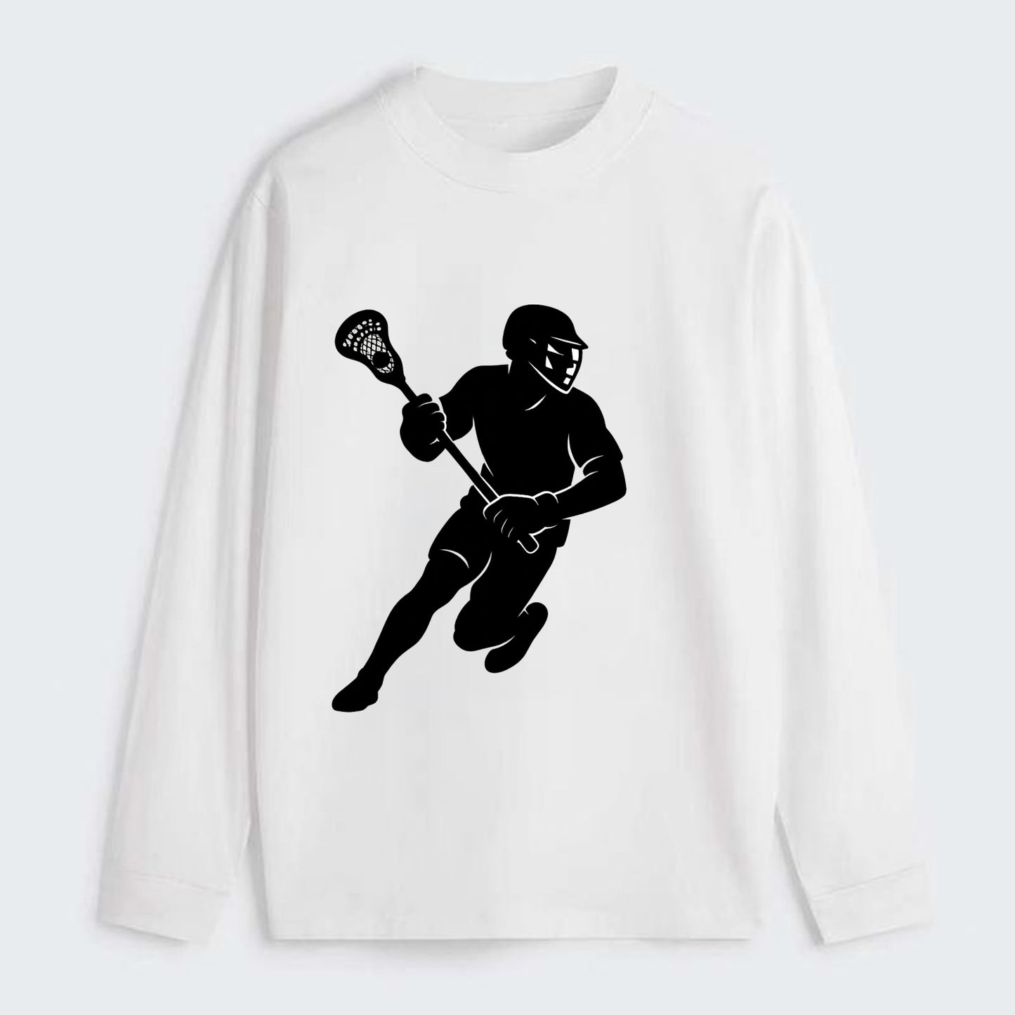 Lacrosse player cradling stick - Classic Long Sleeve Shirt - White