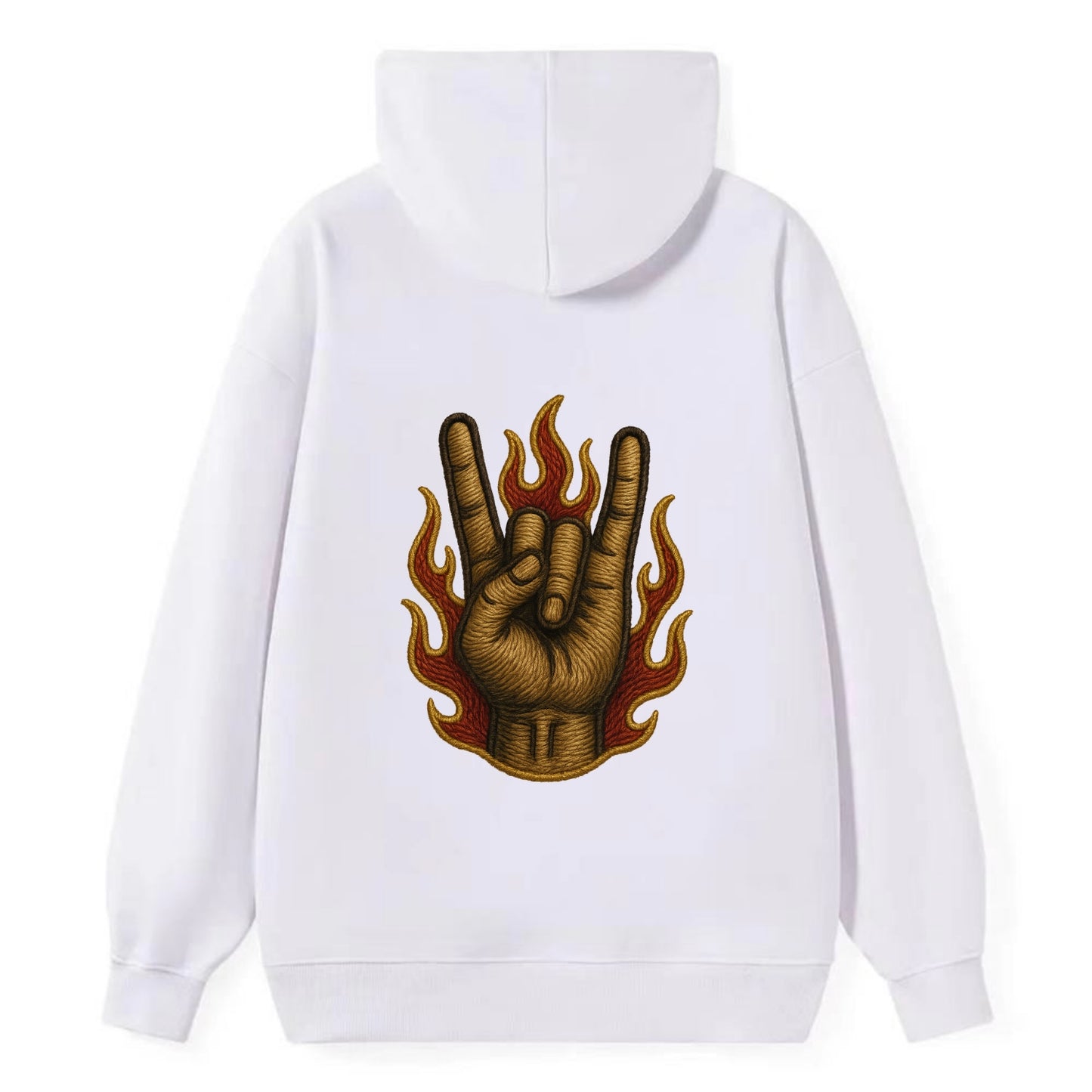 Devil Horns  - Classic Pullover Hoodie - White