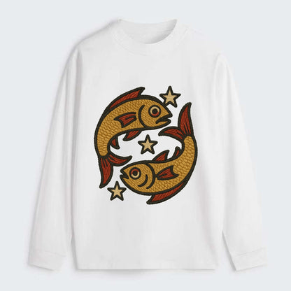 Pisces Fish  - Classic Long Sleeve Shirt - White